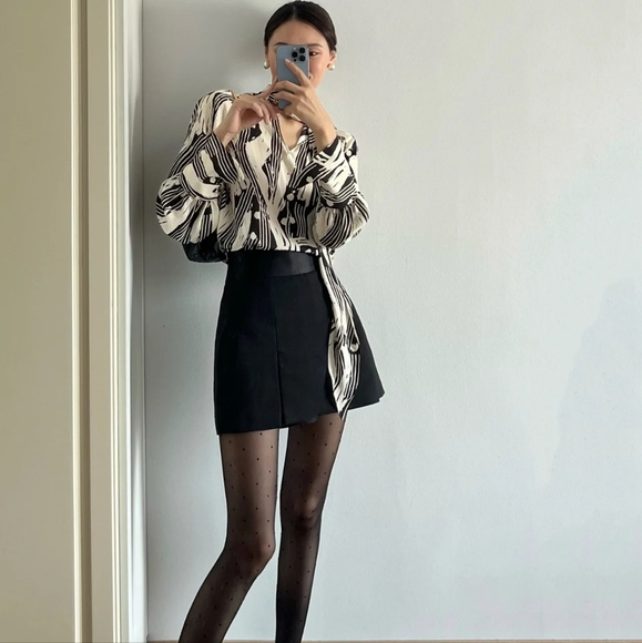 New Zara Tied Printed Blouse - 9479/246 - Picture 10 of 10